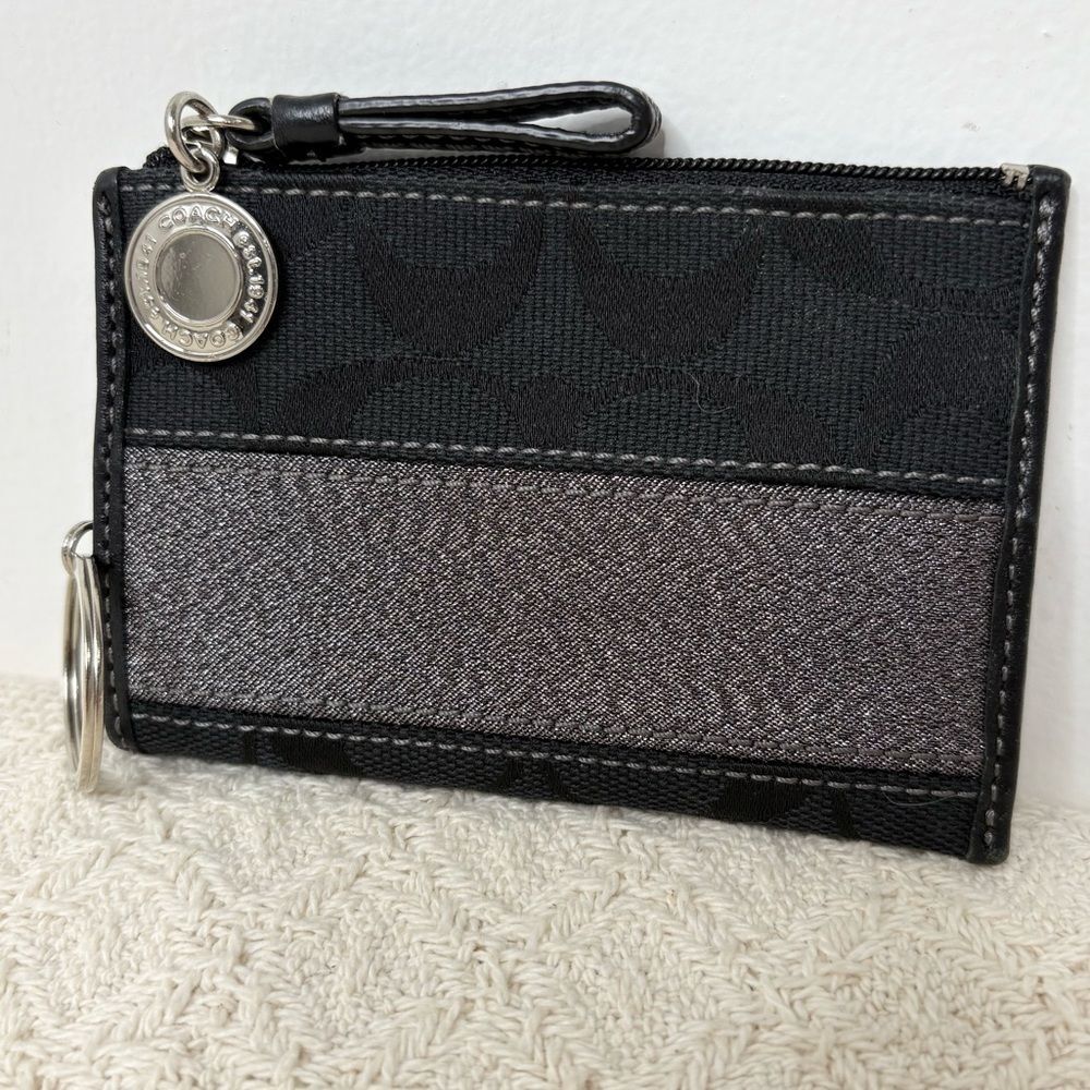 Coach Signature Stripe Mini Skinny Card Case F40749 65th Anniversary Legacy